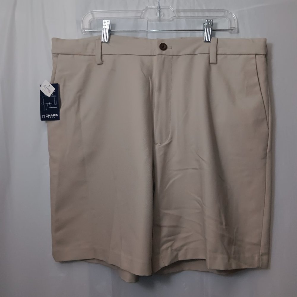 CHAPS GOLF 78 COMFORT WAIST SHORTS TAN MEN'S SIZE 38